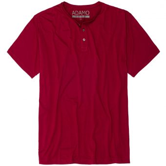 ADAMO T-Shirt "Silas" with buttons burgundy 8XL